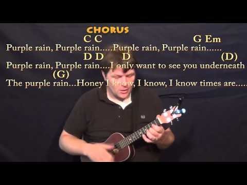 Purple Rain (Prince) Ukulele Cover Lesson in G with Chords/Lyrics