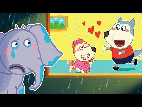 Il pleut fort, Wolfoo va-t-il t'aider, éléphant ? | Qui va se mouiller là-bas ? | Épisode de Wolfoo