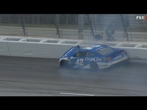 Monster Energy NASCAR Cup Series 2018. Texas Motor Speedway. Kyle Larson Puncture Hard Crash