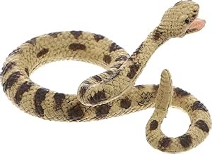 Rattlesnake Fake Snakes Figurine mini Realistic Snake Prank 6x4cm Simulated Snake Vivid Wildlife Animal Model mini Snake Props for Garden Decor Teaching Model