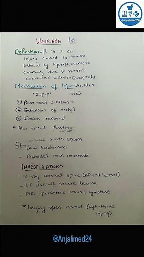 Whiplash Injury 🚗💥 | Cervical Spine Trauma Explained | MBBS Notes