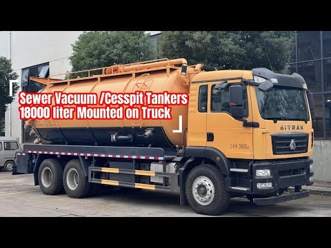 High-pressure jetting vacuum truck/Cesspit Emptier Tankers 18000 liter Mounted Sinotruk Sitrak Truck