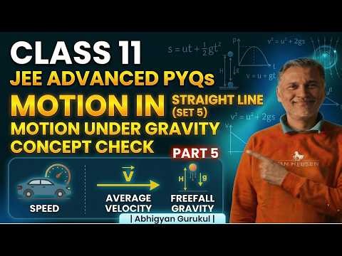 JEE Advanced PYQ | Motion in a Straight Line (Set 5) | Motion Under Gravity – Concept Check