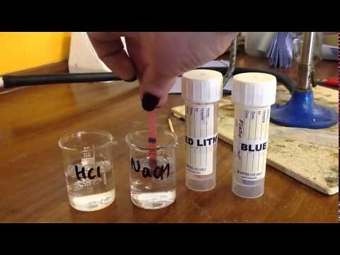 Red and Blue Litmus Paper in Acid and Alkali. A Reversible Reaction.