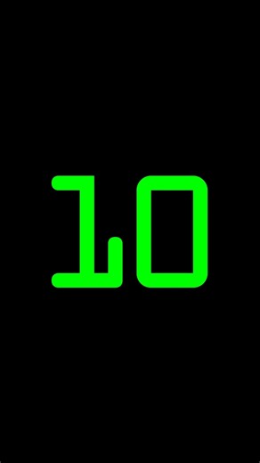 SILENT - 10 Second Countdown Timer - Retro Digital - Green