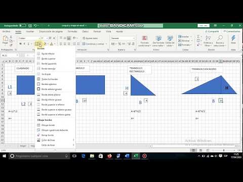 OBTENER AREA EN FIGURAS CON FORMULAS DE EXCEL