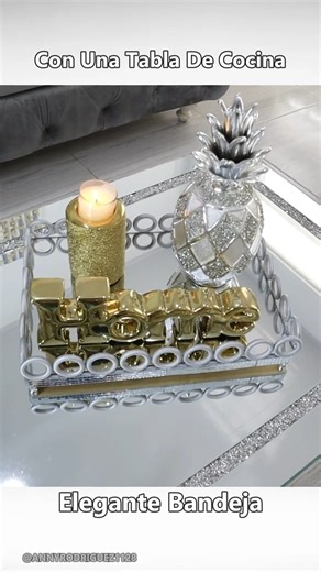 ¡Elegante Bandeja Decorativa Con Una Tabla De cocina! #tutorial #art | Anny Diseña Crea y Decora