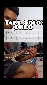 Creo - Callejeros 🤘🏽 Tabs del solo para principiantes 🎸🎸 #guitarraelectrica #guitarsolo #callejeros #rocknacional | Facu Diaz
