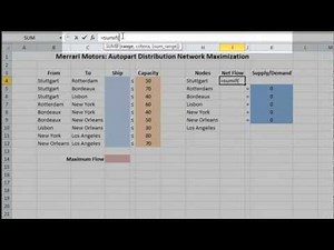 Management Science 101: Auto Part Distribution Network Maximization in Excel