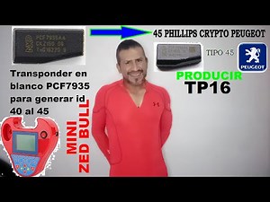HOW TO GENERATE A TP16 CHIP WITH MINI ZED BULL FROM A WHITE PCF7935 CHIP