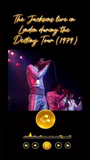 The Jacksons live in London during the Destiny Tour (1979) #musichistory