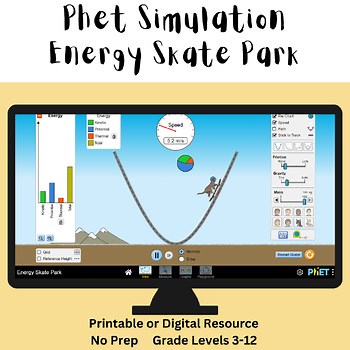 Energy Skate Park Phet Simulation (Guided Lab) Printable   Digital