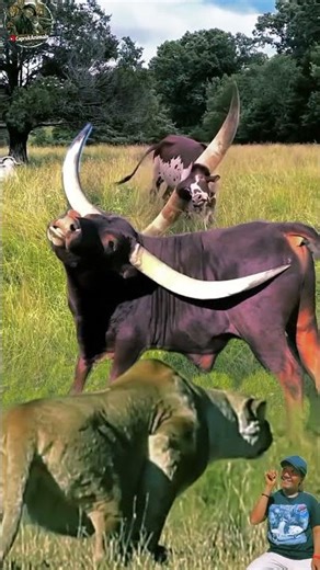 2 Sapi Raksasa Hadapi Singa Ganas! Duel Menegangkan di Padang Liar 😱🐂🦁