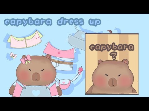 Capybara dress up paper doll