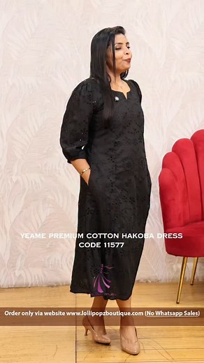 11K views · 388 reactions | Yeame Premium Cotton Hakoba Dress Product code - 11577 Fabric :Cotton Hakoba Style :A Line Panel Cut Features :Body With Lining 2 Side Pockets Show Bottons dispatch: Product will be dispatched After 07 working days. Size : S - 3XL Price : 1199.00 NO WHATSAPP SUPPORT!! NO WHATSAPP SALE!! | Lollipopz Boutique | Facebook