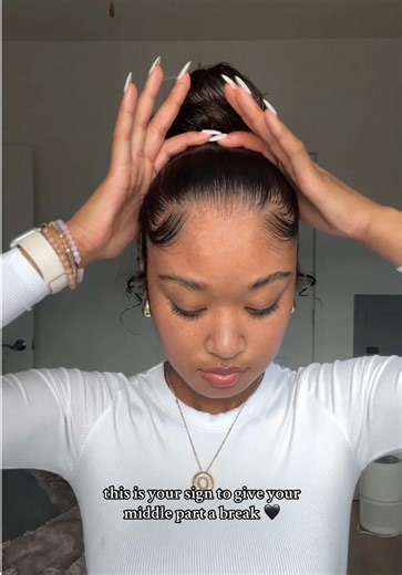 Switch Up Your Hair: Middle Part Slick Bun Tutorial
