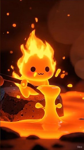 AI ASMR EATING lava Calcifer #shrots