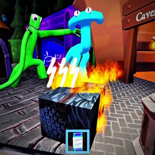 What If I Playing as Orange & Cyan Monster In Rainbow Friends funny moments #rainbowfriends #roblox