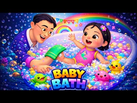 Baby Bath Time Song with Bubbles | Fun Learning for Toddlers | Nissy Kids