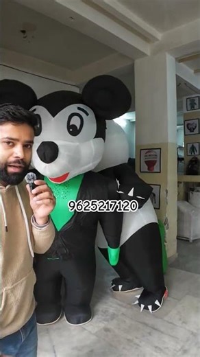 Inflatable walking mascot costume Fancy dress #costume #funny #ytshorts #panda #mickey #mascot #yt