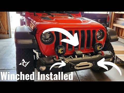 How to install a winch on a Jeep Wrangler JL with steel bumper!