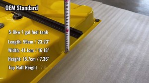 YAMAKATO ≈17x23.5" Generator Gas Fuel Tank for Champion 5500 6250 6500 6875 7000 7200 7500 7800 7850 8000 9000 9375 Watt Firman Honda Clone 5KW（7 gallons）