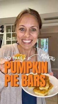 Easy Healthy Pumpkin Pie Bars (No Bake!) #shorts