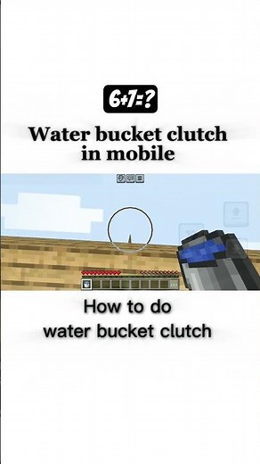 Minecraft water bucket cluch 😏