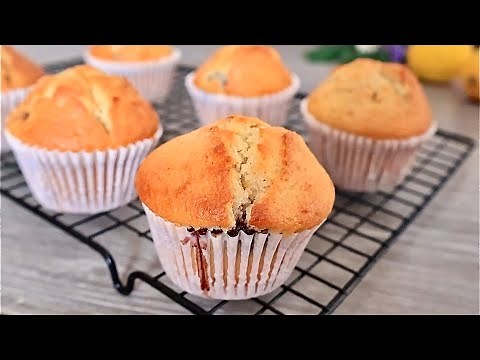 Easy bakery style lemon and blueberry muffin recipe. Super soft and fluffy. Easy Baking