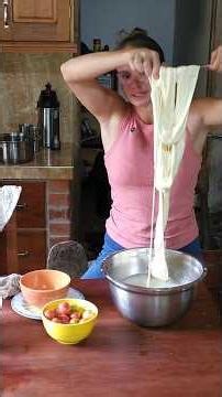 Making mazarella cheese for Pizza #cheese #offgridliving #homesteading