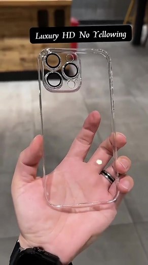 iPhone Series Crystal Clear Case with Camera Glass Lens Protector