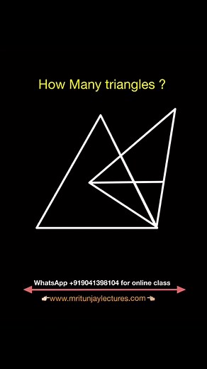 How many triangles #geometry #geometric #triangle #mritunjaylectures #class9 #grade8 #grade9 🏅🏆☺️😎 | Mritunjay Lectures