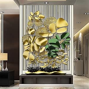 Custom Size Wall Murals - 3D Three-Dimensional Leaves - Self-Adhesive Removable Stick Wallpaper for Office