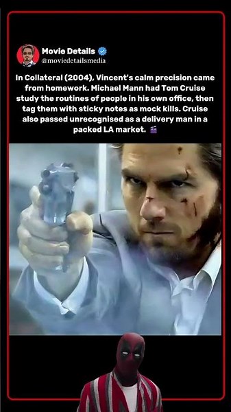 When filming In Collateral (2004), Tom Cruise utilized a clever production set secret