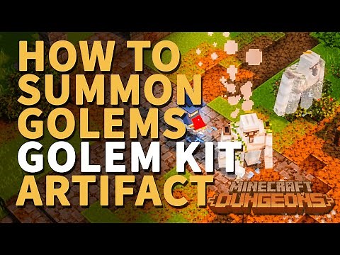 How to summon Iron Golem Pet Minecraft Dungeons (Iron Golem Kit Artifact)