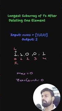 Longest 1’s After Deleting One Element | Sliding Window | Java