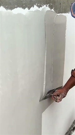 Perfect Wall Skim Coating Finish | Smooth Plastering Technique #Shorts