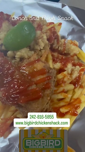 23K views · 68 reactions | Big Bird Chicken Shack - Chicken and Conch Combos are now on the menu, we are OPEN RIGHT NOW, until 2:00 A.M. all week and close at 3:00 A.M. on weekends. Located on: Baillou Hill Road and Soldier Road by the Light. WhatsApp: 242-816-5855 or call to put in your phone order or www.bigbirdchickenshack.com | Bahamas News Ma Bey | Facebook