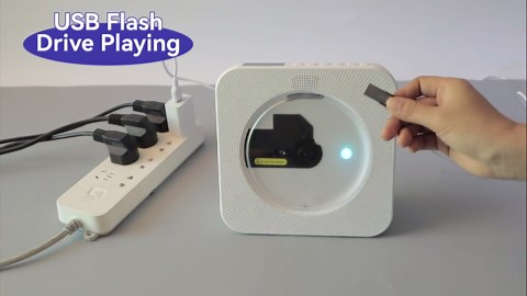 Gueray Portable CD Player with Bluetooth, Desktop CD Music Players for Home Built-in Double HiFi Sound Speakers, Support AUX&USB FM Radio Cool Men's Christmas Birthday Gifts,Gifts for Music Lovers