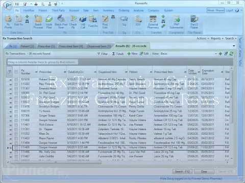 PioneerRx - Rx Transaction Grid Tutorial