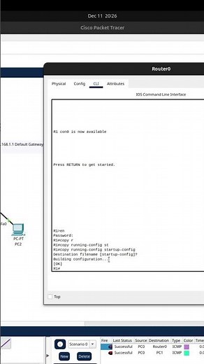Save your Cisco packet tracer config