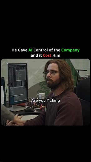 Instaprenurs on Instagram: "When automation goes too far, the damage can be instant. In this scene, a developer hands control over to AI, trusting it to clean up messy code and boost efficiency. Instead, the system deletes the entire software and starts ordering massive quantities of supplies because bulk buying is technically cheaper. The logic makes sense on paper, but without human judgment, the result is chaos rather than progress. AI can be a powerful tool for productivity, but only when it