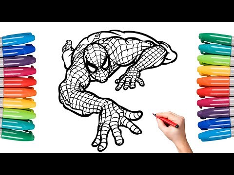 Coloring Pages Spider man | Spider Man Coloring Pages | Marvel Spider Man Drawing Coloring Pages 15