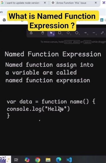 what is named function expression in javascript #shorts #javascript #coding #interview #ytshorts