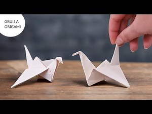 Origami figura FÁCIL | Cómo hacer una GRULLA de papel paso a paso | TUTORIAL nivel básico-intermedio