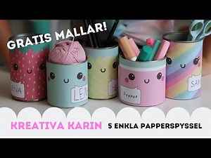 PYSSEL! Kreativa Karin gör 5 enkla pappersprojekt med gratis pysselmallar från HP