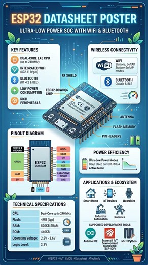 The Ultimate ESP32 Datasheet Guide! 🛠️ #shorts #ytshorts