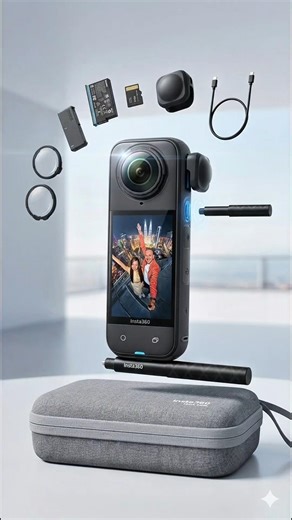 Insta360 X5 8K 360 Camera Review 🔥 Waterproof Action Cam + Essentials Bundle! #shorts #insta360