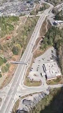 The road looks small from up here