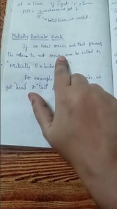 Probability,Mutually exclusive events